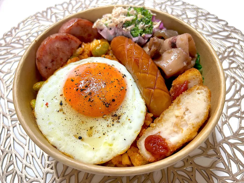 チキン🐔ライス弁当|みほままこさん