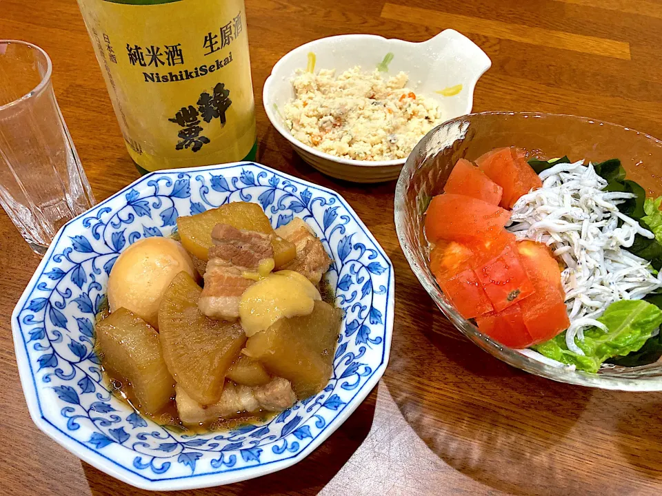 夫　出張帰りの晩ご飯|sakuramochiさん