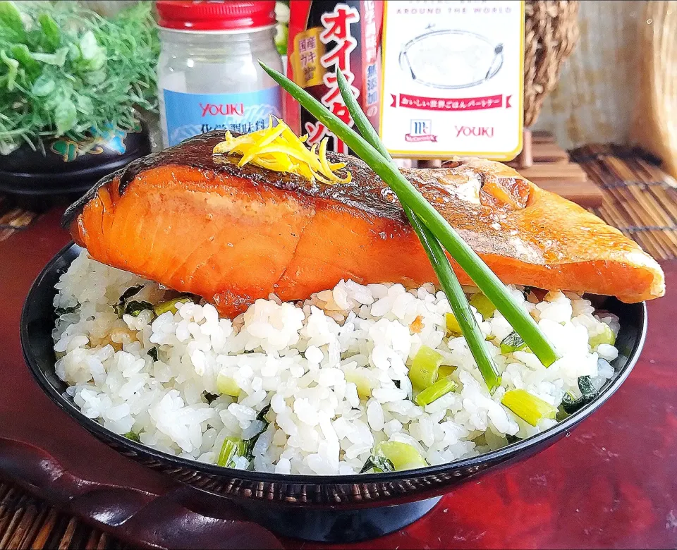 鮭のオイスターソース照り焼き丼|ayaさん