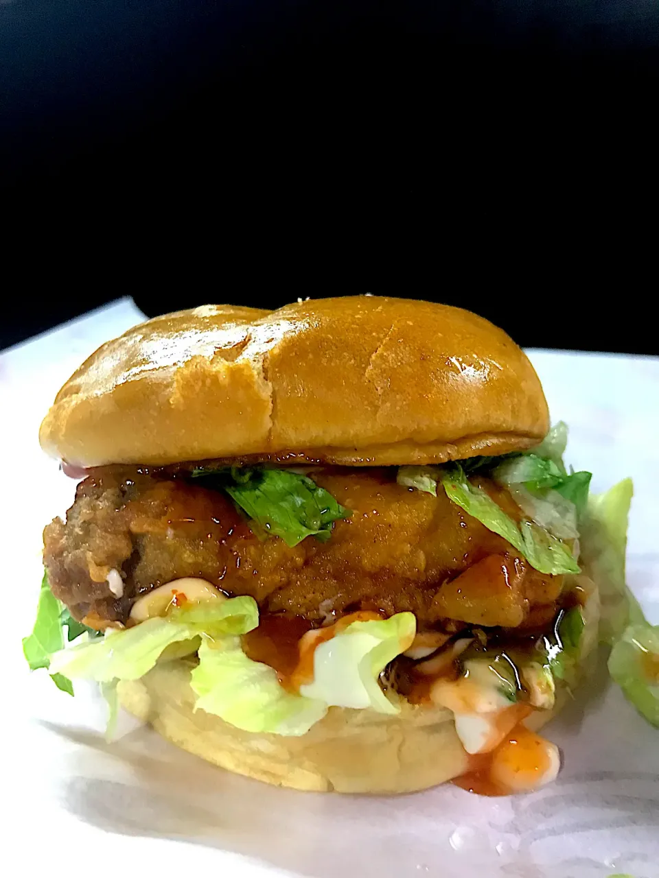 Chicken cripsy burger|Malaysian Street Foodさん