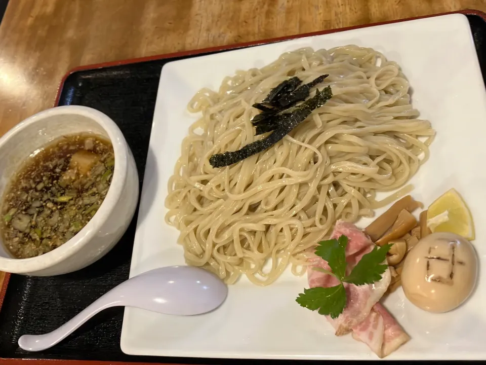 Snapdishの料理写真:くんたまつけ麺（大盛り）🍜|まさとさん