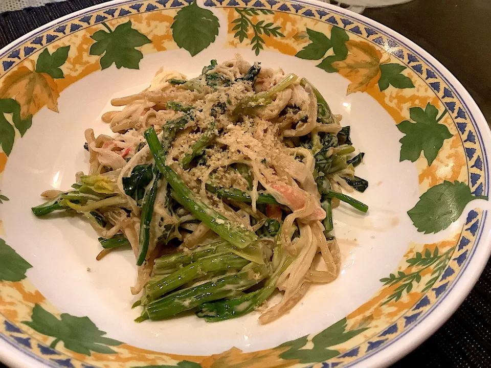 ほうれん草とカニカマのサラダ🥗😋|アライさんさん