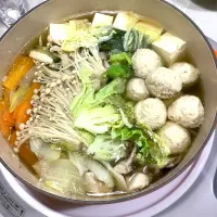 Snapdishの料理写真:鶏団子なべ|Yukikoさん