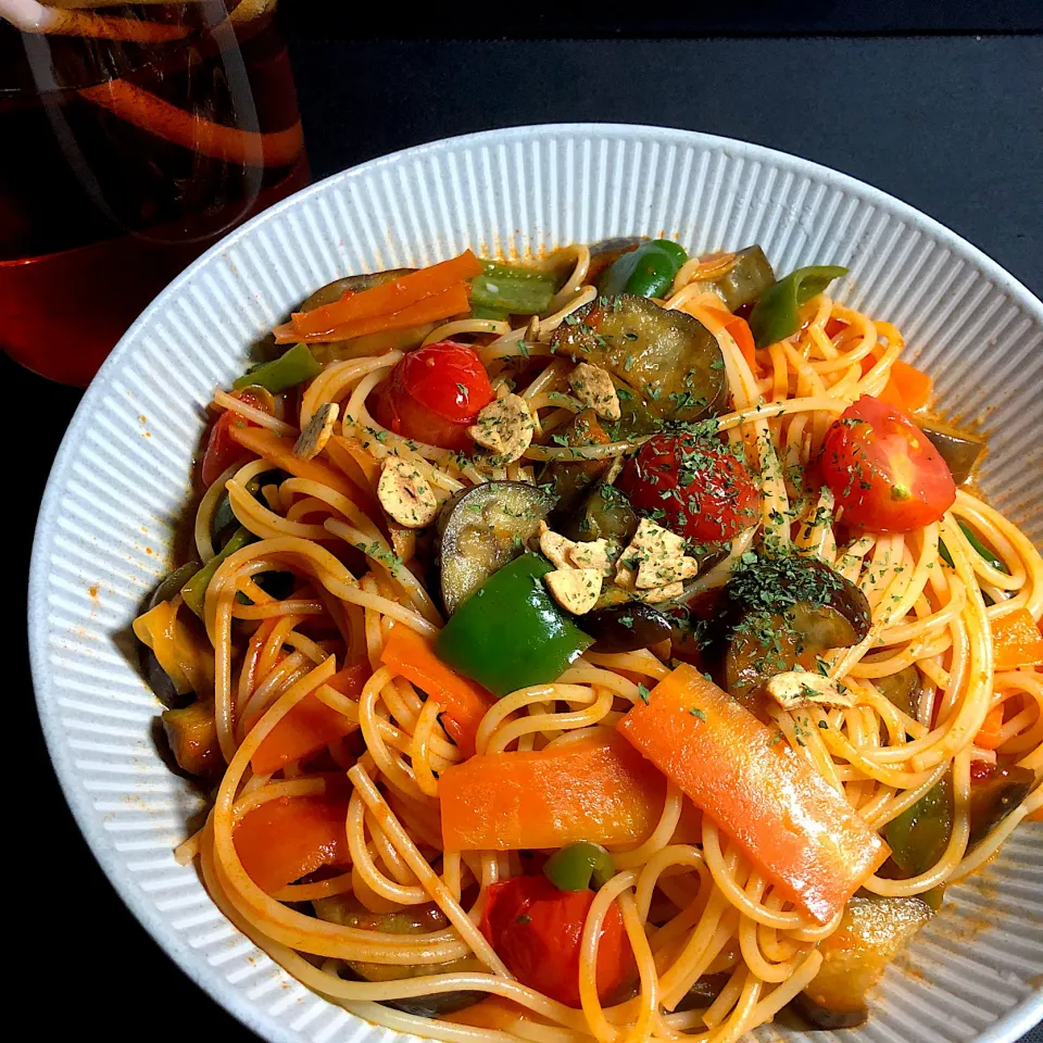 Snapdishの料理写真:20:34 トマトガーリック🍝|へれ子さん