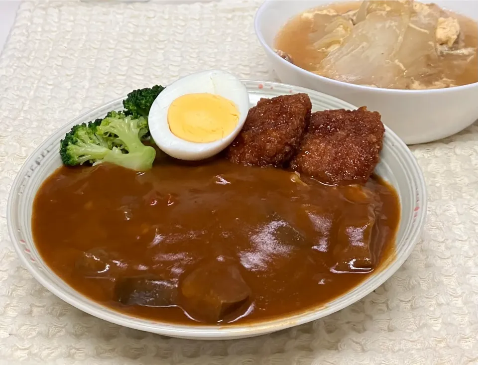 カレーライス＆白菜と豚バラのスープ|marichさん