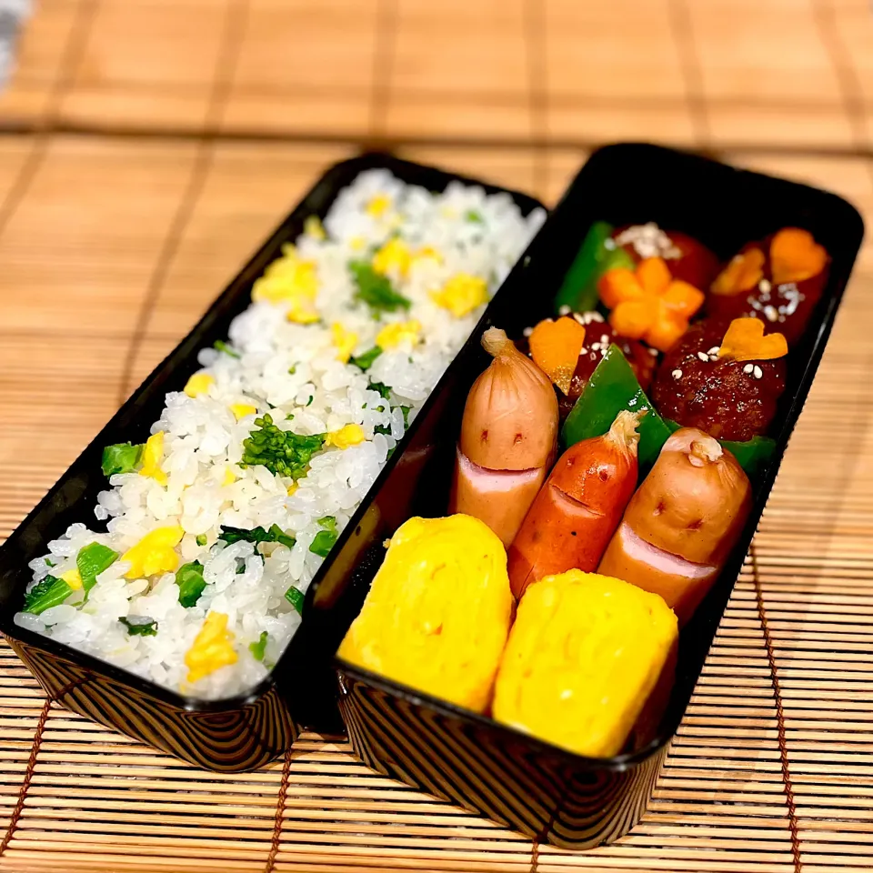 Snapdishの料理写真:アッチさんの料理 菜の花ごはん お弁当☘️|アッコちゃん✨さん