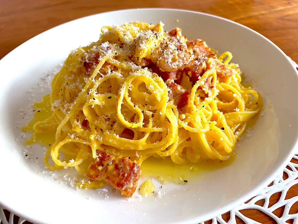 ローマ風カルボナーラ🍝|なお🅿️さん