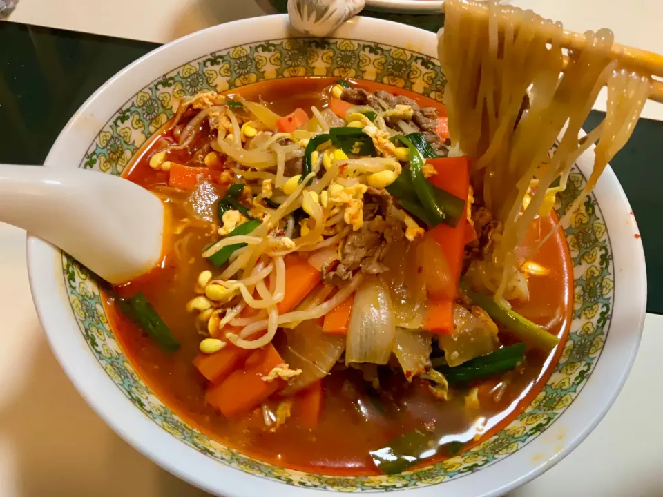 お家で作るカルビ麺
#韓国料理
#冷麺の麺
#辛さ控えめ|Takeshi  Nagakiさん