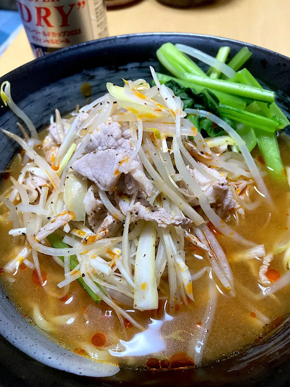 単身赴任中の男飯(ネギ味噌ラーメン)|おおもりの星さん