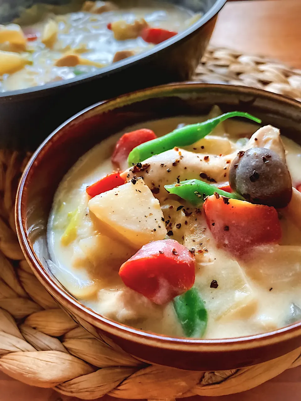 にゃんぺこさんの料理 なめらかクリーミィ✨️味噌仕立ての和風シュクメルリ|にゃんぺこさん