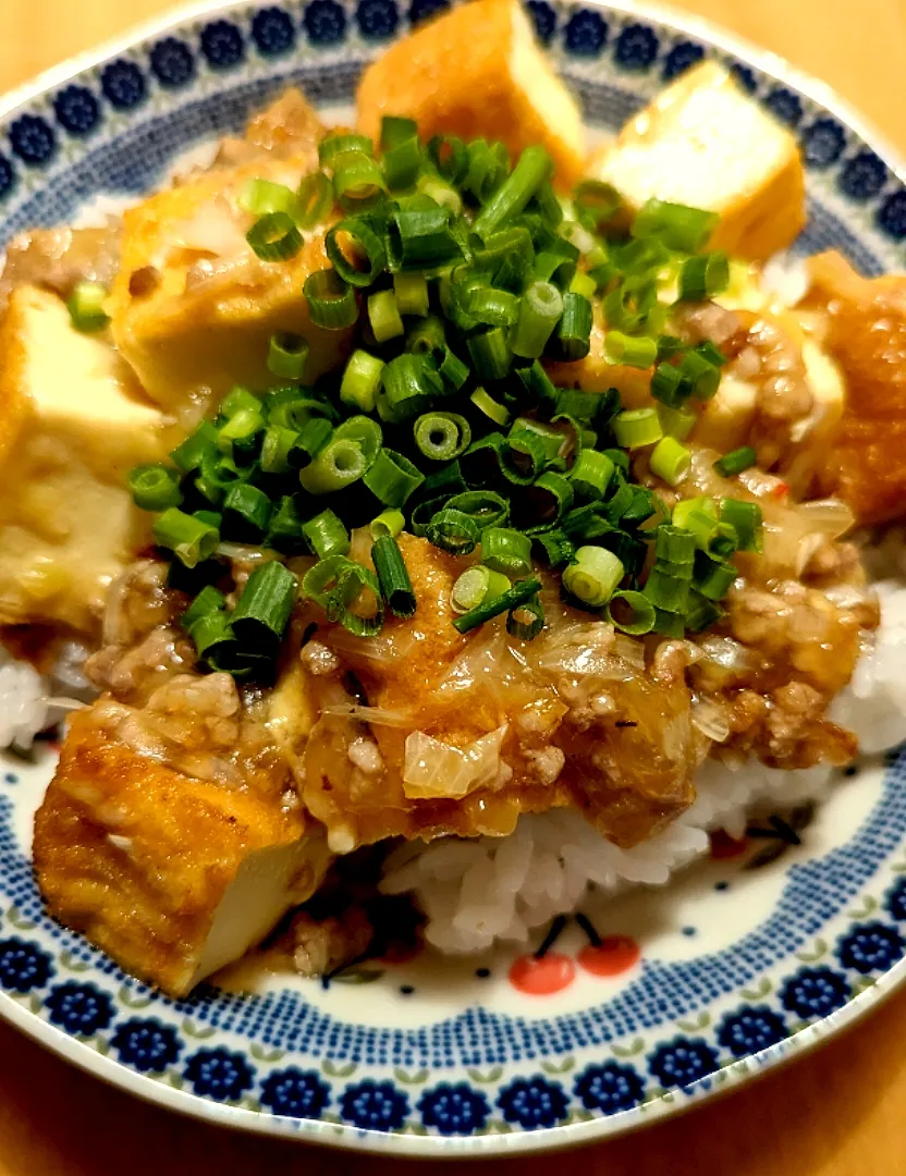 麻婆揚げ豆腐丼✨|つほママさん