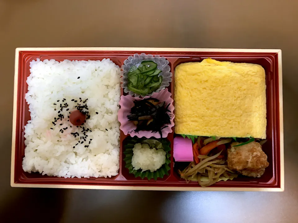 近鉄H 玉子丸 玉子丸弁当(鶏唐揚げ)白ご飯|ばーさんさん