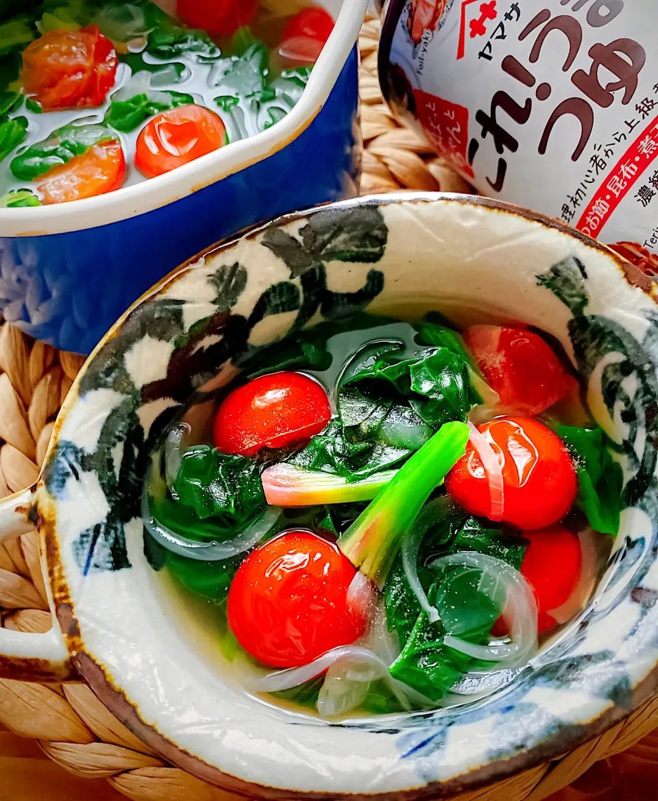 🥬 🍅 ほうれん草とトマトのスープ🍅🥬|にゃんぺこさん