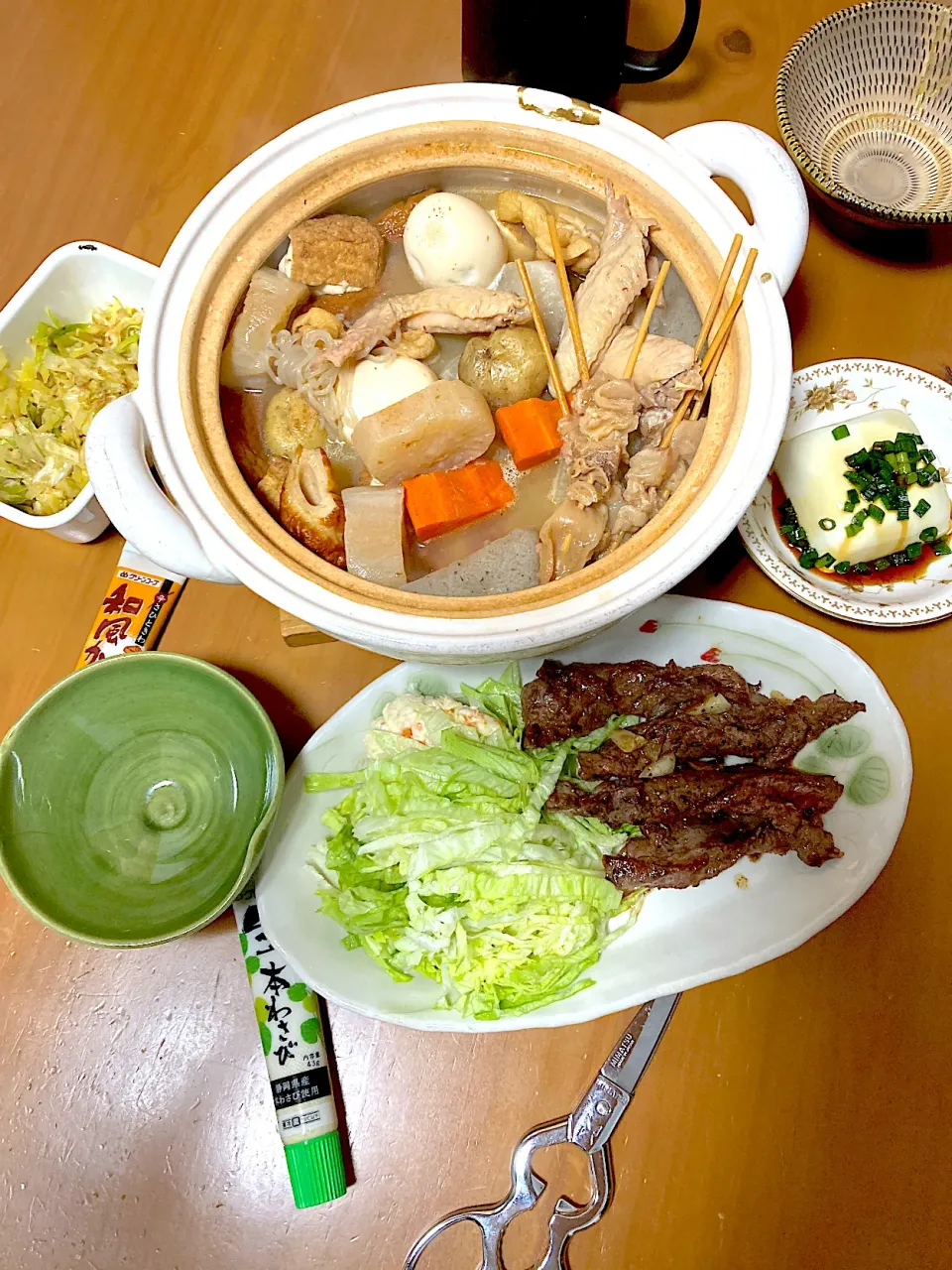 おでん🍢＊焼肉＊キャベツのマリネ＊枝豆豆腐|さくたえさん