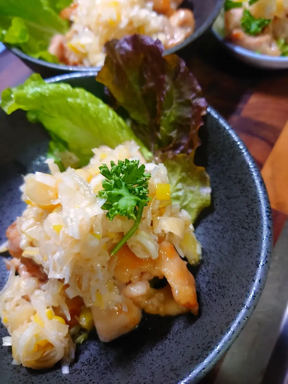 ネギダレが美味しい鶏ももソテー|粉雪くるみさん