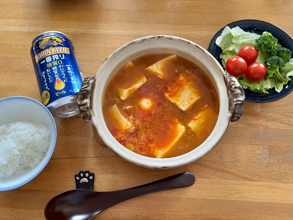 Snapdishの料理写真:お昼ご飯🎵スンドゥブ|kiyominさん