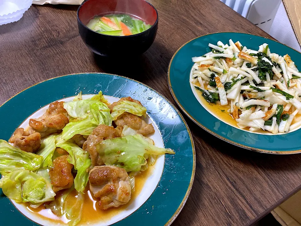 節約おかず♪鷄むね肉とキャベツの生姜焼き|しんさん