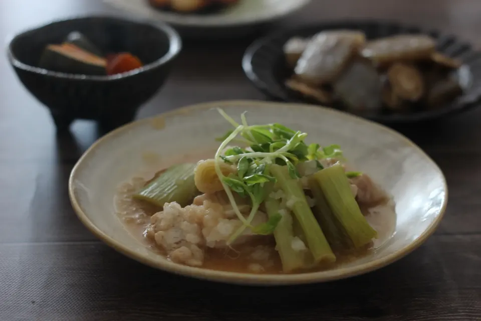 鶏胸肉と長ネギのみぞれポン酢レンジ蒸し|ちいさなしあわせキッチンさん