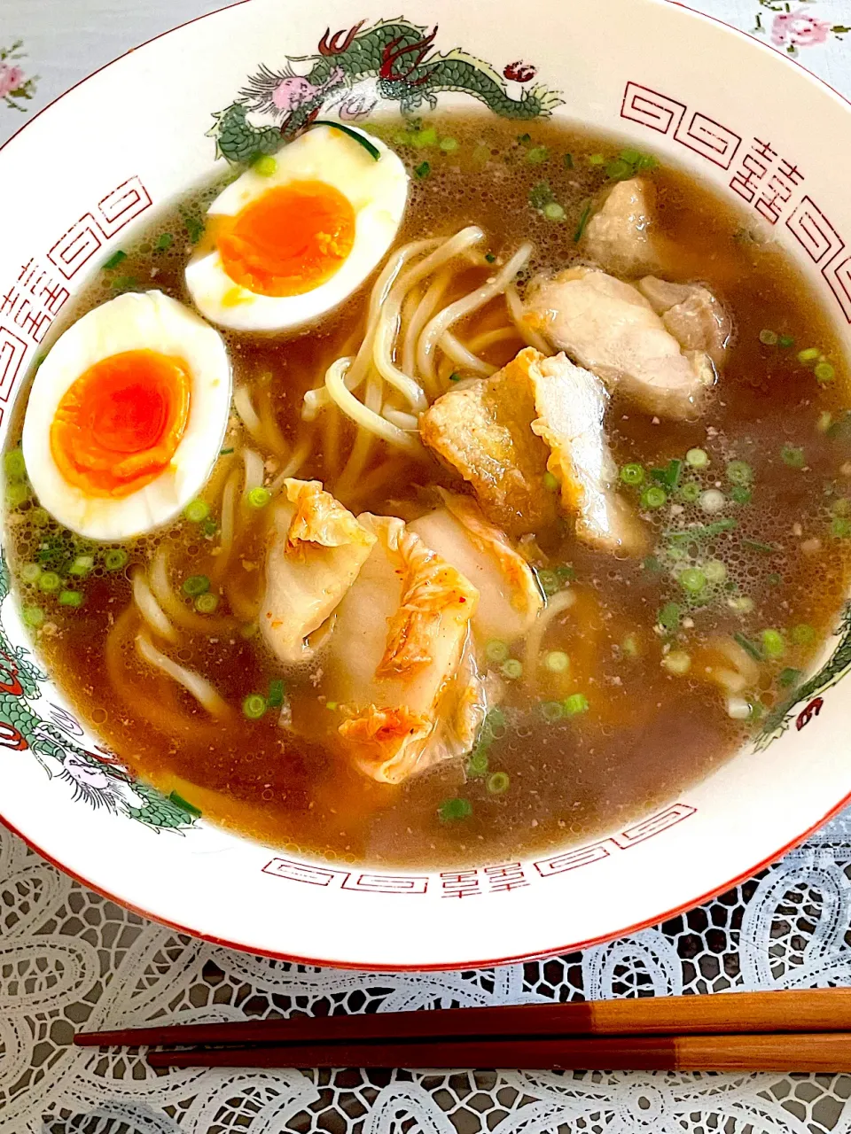 鶏の塩唐揚げラーメン|つるひめさん