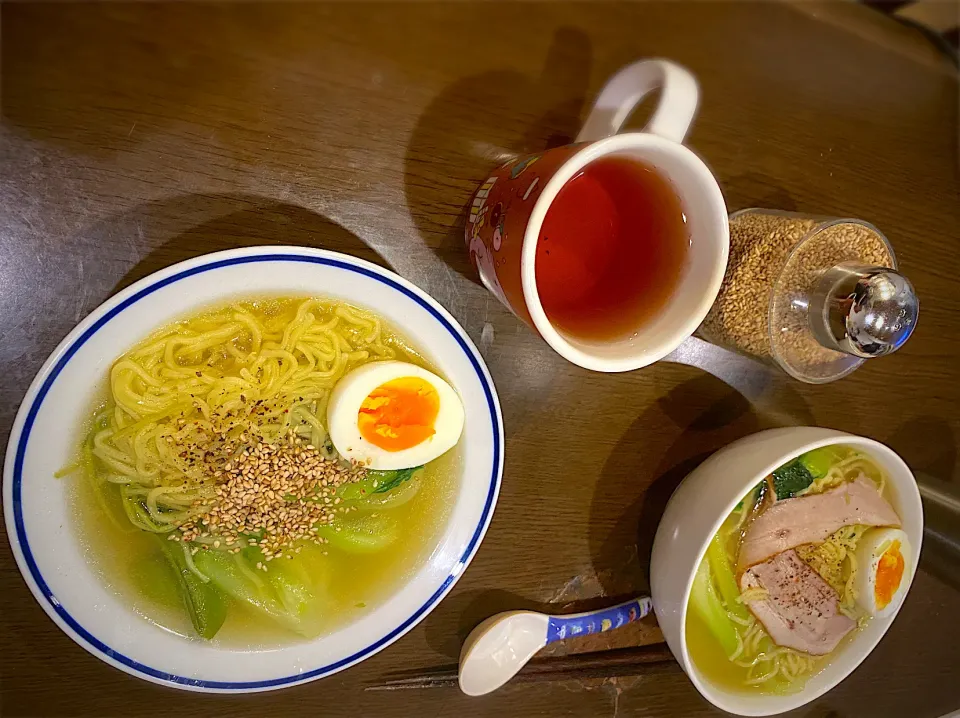 Snapdishの料理写真:帆立出汁塩ラーメン　ほうじ茶|ch＊K*∀o(^^*)♪さん