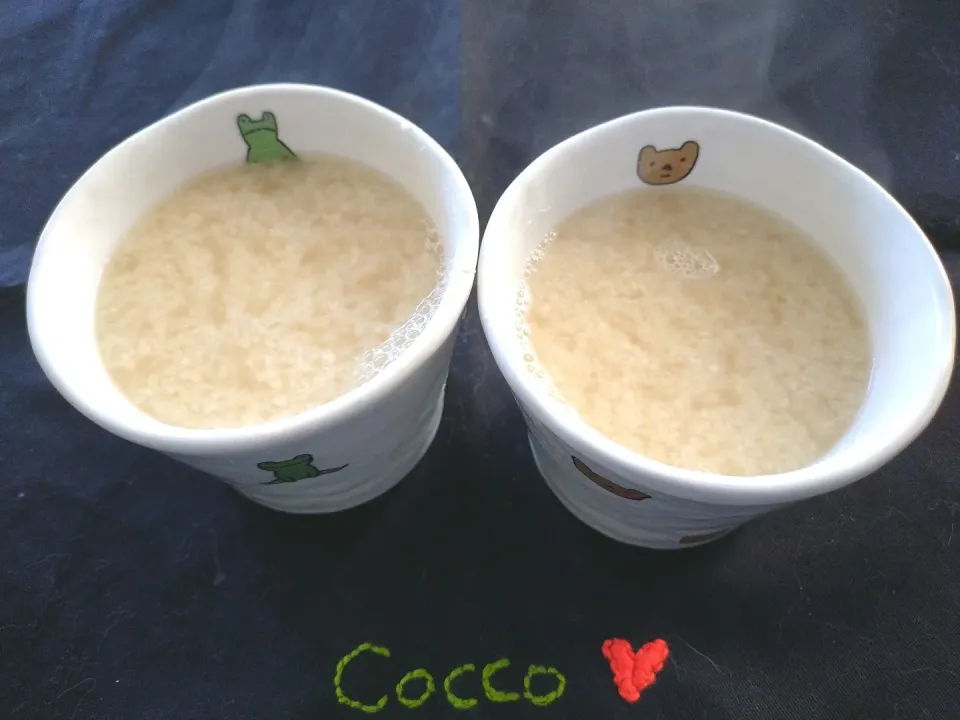 Snapdishの料理写真:ほっこり美味しい酒粕の甘酒✨|cocco+さん