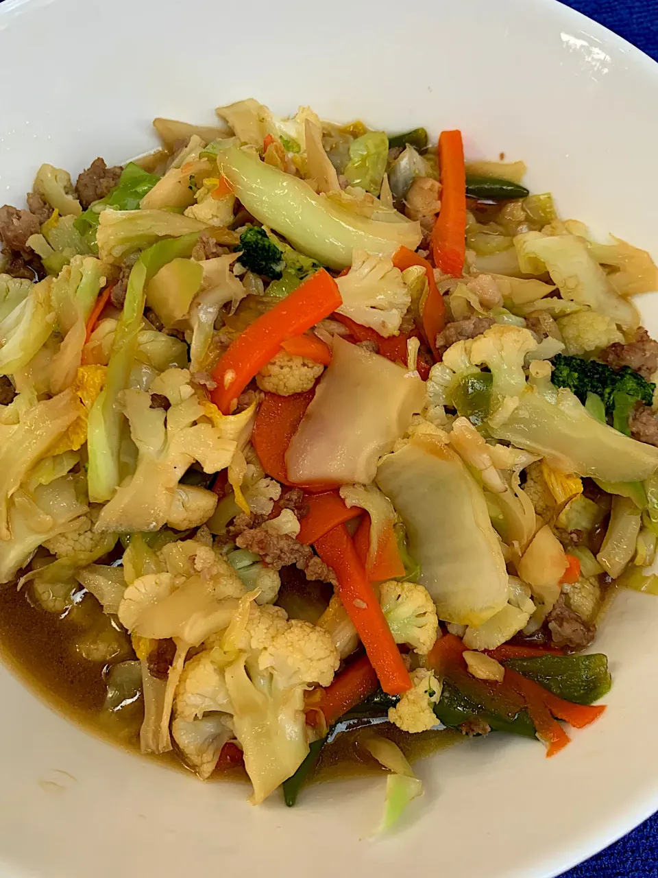 Stir-fried mixed vegetables 🥦🥕🥬|ple💕さん