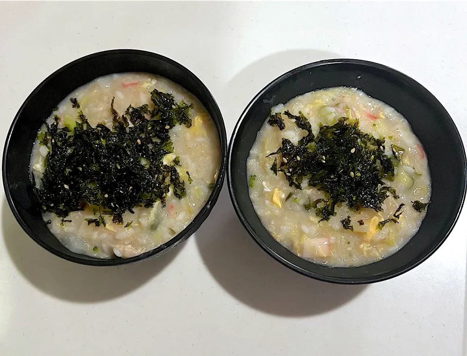 Snapdishの料理写真:【本日の朝食】　鶏雑炊|まひるさん