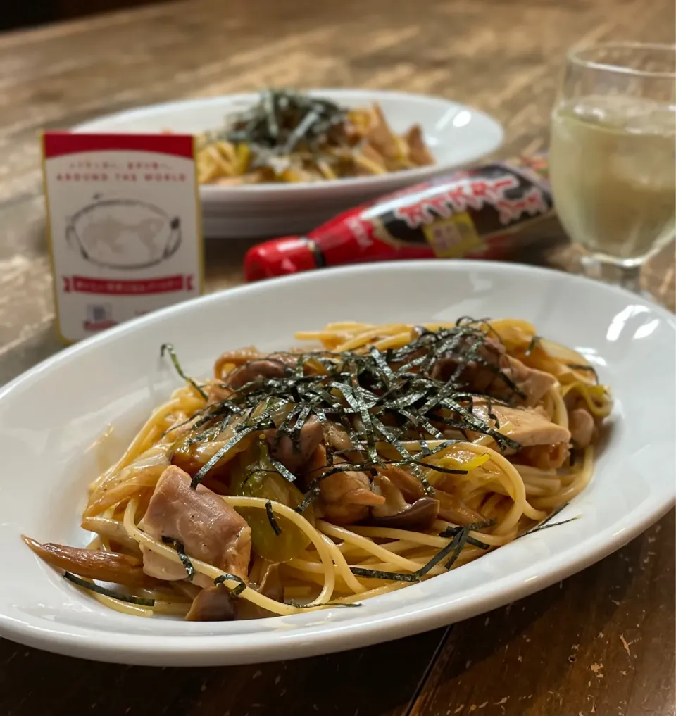 柚子胡椒香るオイスターソースで焼き鳥パスタ|koji toyodaさん