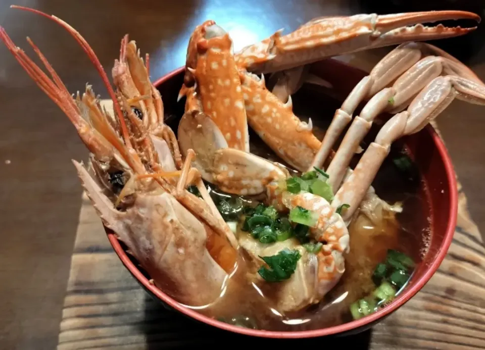 🦐海老と蟹の味噌汁🦀|みよぱさん