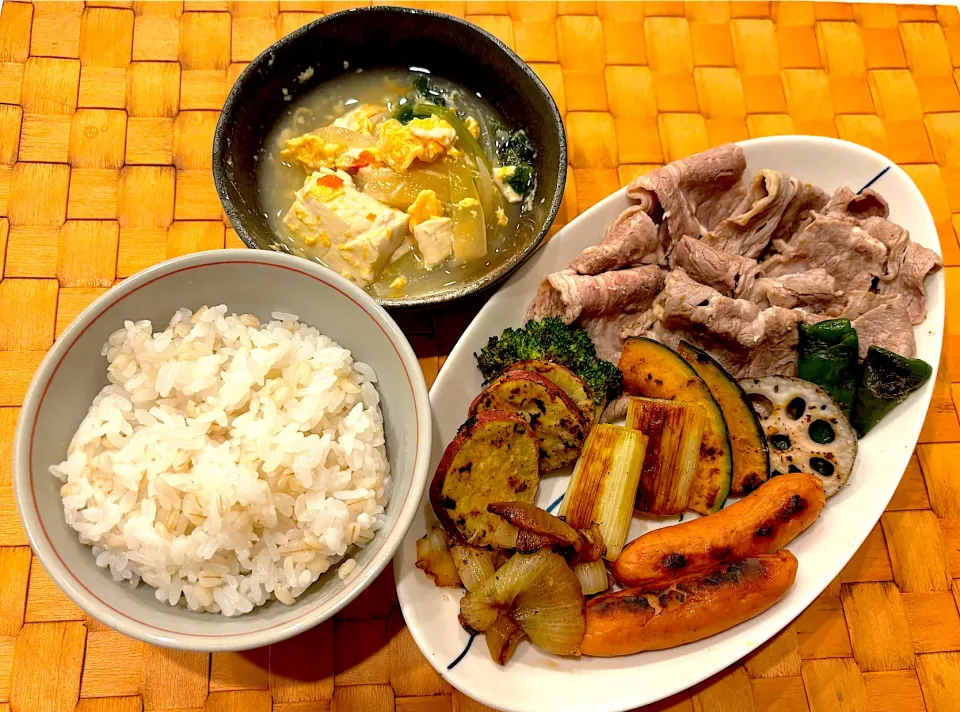 中学生息子のお昼ご飯🍚 バーベキューランチ🍙|Snow10さん