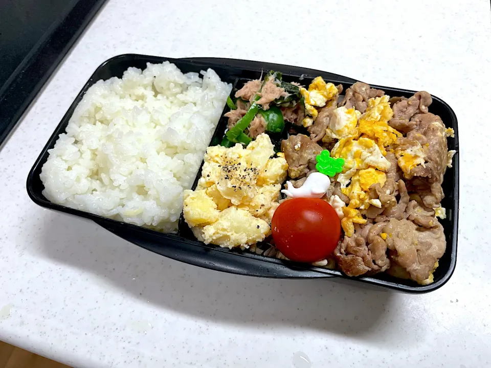 1/30 旦那弁当⁂豚肉の卵炒め弁当|ゆさん