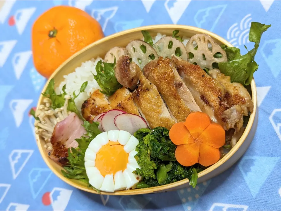 本日のお弁当〜ガーリックチキン弁当|f.1125beさん