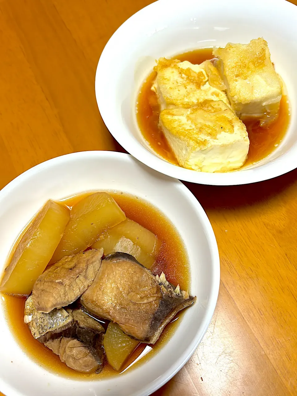 ぶり大根と揚げだし豆腐|猫村らぶら𐩢𐩺さん