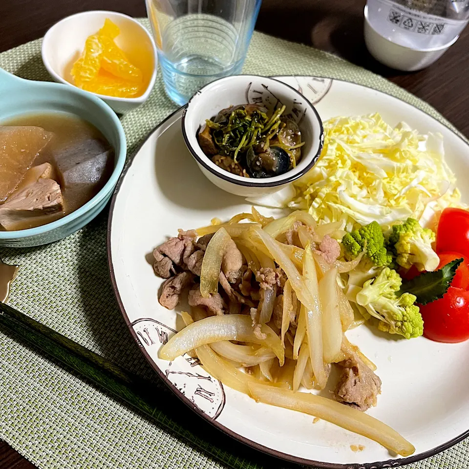 1/30晩ご飯：生姜焼き|ななみんさん