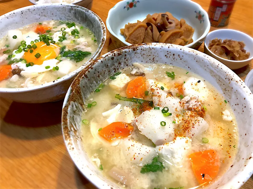 豚汁（酒粕入り）　切干大根の煮物|じゅんさんさん