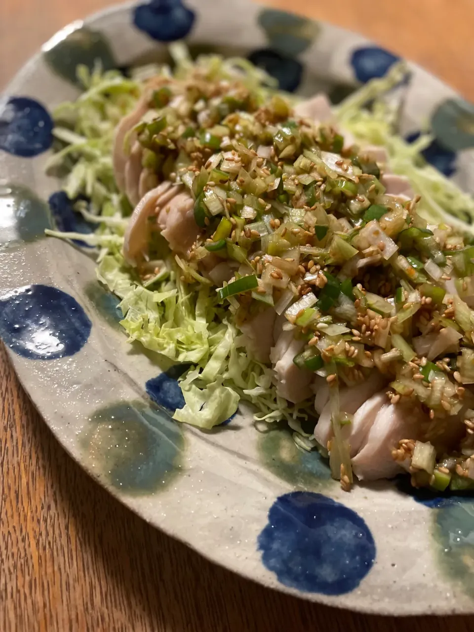 塩麹漬け胸肉のせいろ蒸し、ネギダレ|sonokoさん