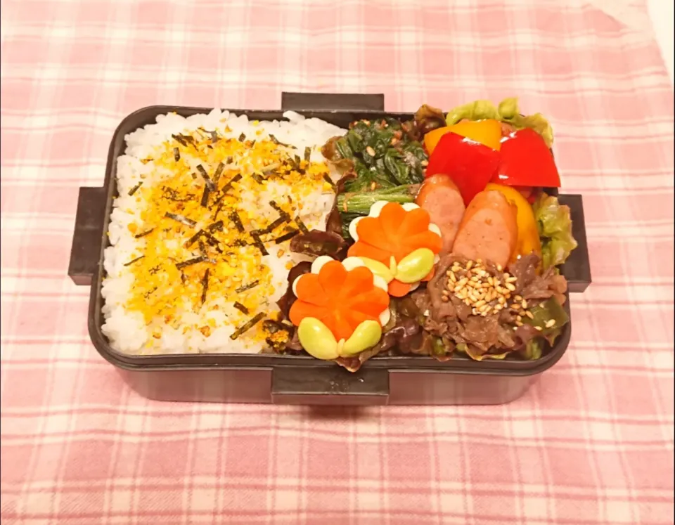 牛肉ピーマン甘辛炒め弁当❤️|みちゅあしさん