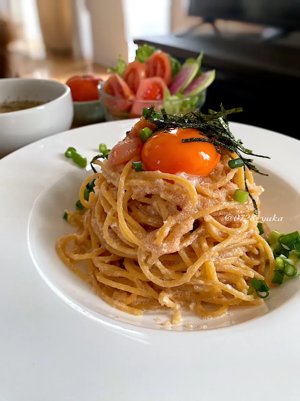 レンジで完成！簡単！時短！たらこパスタ🍝|ゆかりさん