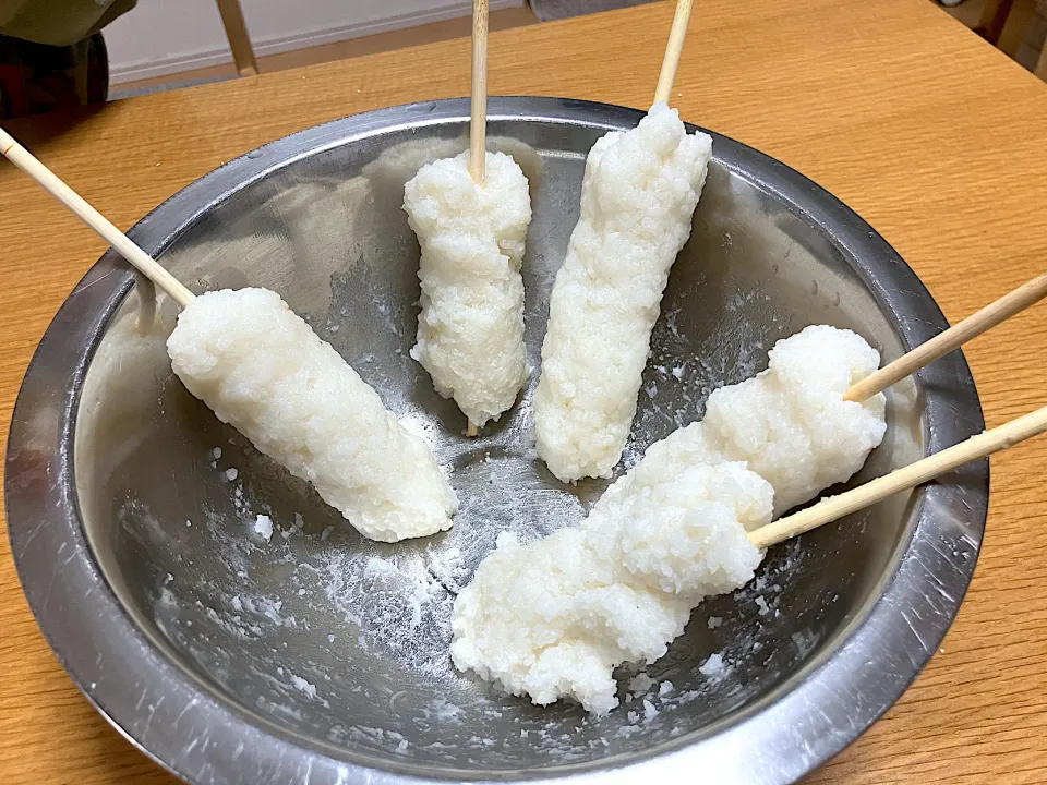 ＊子どもたちのきりたんぽ作り＊|＊抹茶＊さん