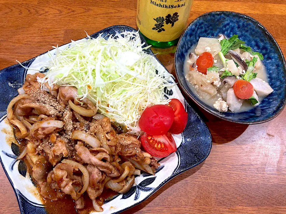 Snapdishの料理写真:収穫野菜で 晩ご飯|sakuramochiさん