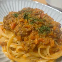 Snapdishの料理写真:🍝ミートソーススパゲッティ🍝|daiさん