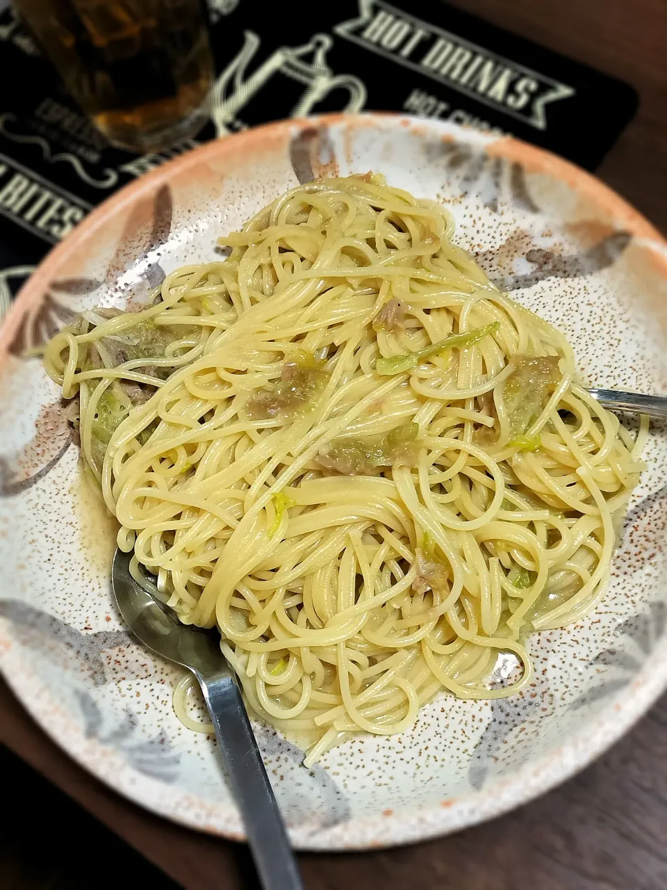 Snapdishの料理写真:玄米チーズを使った、ツナと長ネギのパスタ|いらたさん