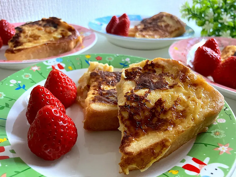 ＊おやつにフレンチトースト＆いちご🍓＊|＊抹茶＊さん