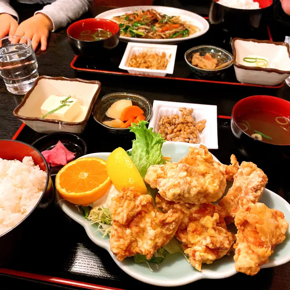 どさんこ♡ 唐揚げ定食|ちゃ♡さん