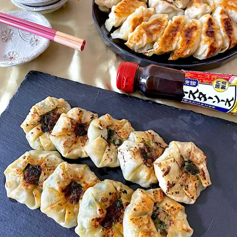 「「Cook Do®」オイスターソース」を使ってみたSnapdishの料理・レシピ写真:cocco+さんの料理 にら饅頭✨でcoccoさん❤️お誕生日おめでとうございます🎂🎉