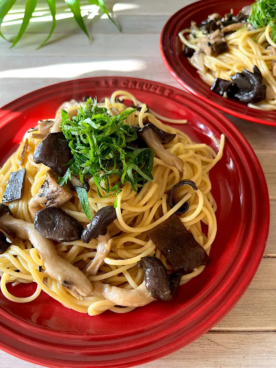 ひらたけと昆布の佃煮のガーリックパスタ♪|高野豆腐さん