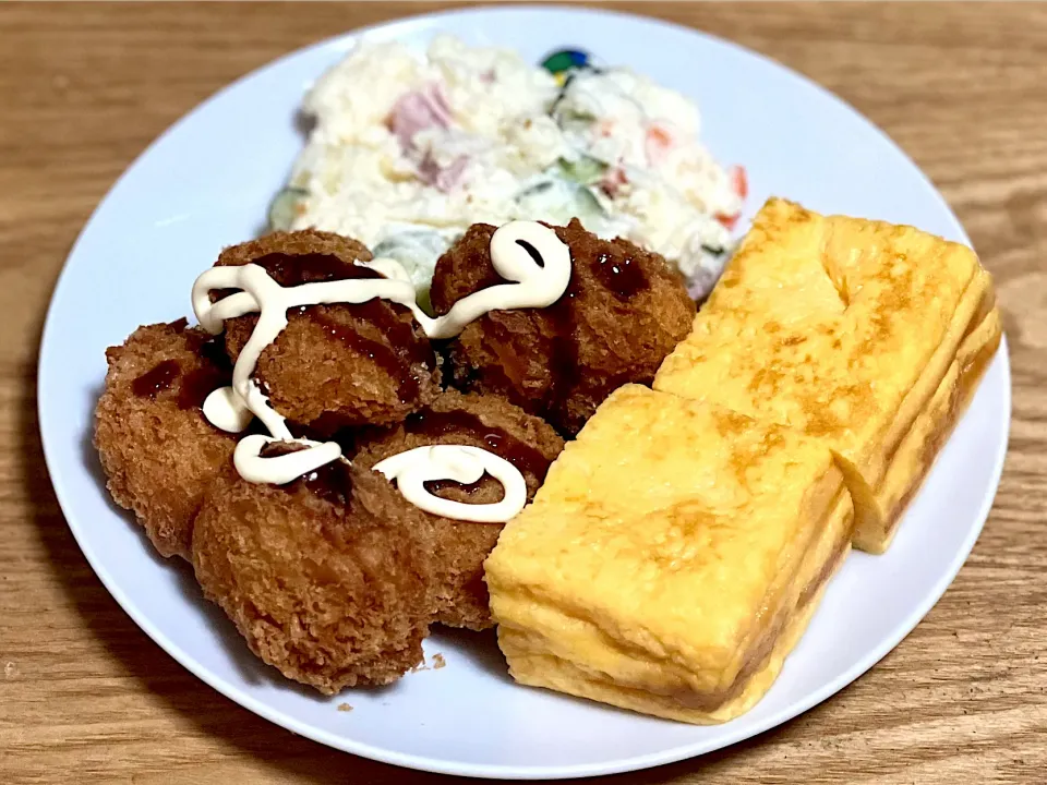 ☆チーズチキンカツ ☆ポテトサラダ ☆玉子焼き|まぁたんさん