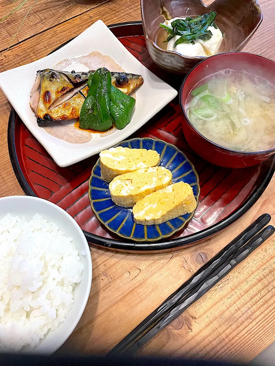 サバ塩焼き🐟だし巻き玉子☆鳥のおろしポン酢|Mikaだよさん