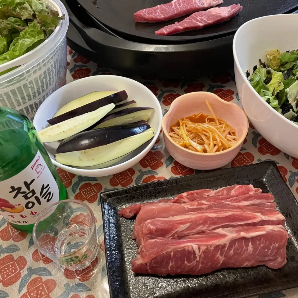 Snapdishの料理写真:サムギョプサル🥩とチョレギサラダ🥗|Emiさん