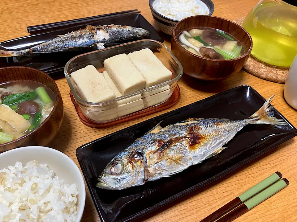 ＊鯵の塩焼き🐟＆きのこ汁＊|＊抹茶＊さん